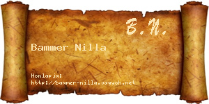 Bammer Nilla névjegykártya